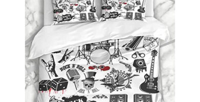 funda-nordica-blanca-rock-and-roll