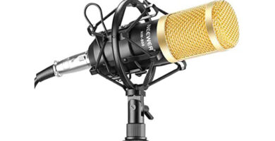 Microfono-de-Condensador-Profesional-y-microfono-con-absorcion-de-sacudidas