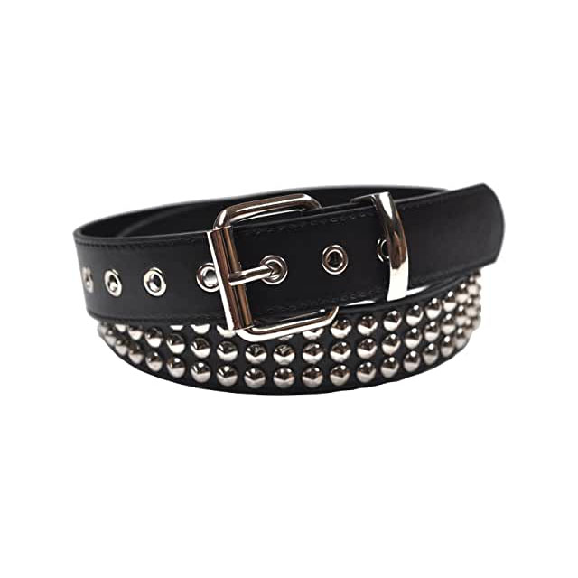 cinturon-de-piel-con-tres-hileras-de-tachuelas-clavos